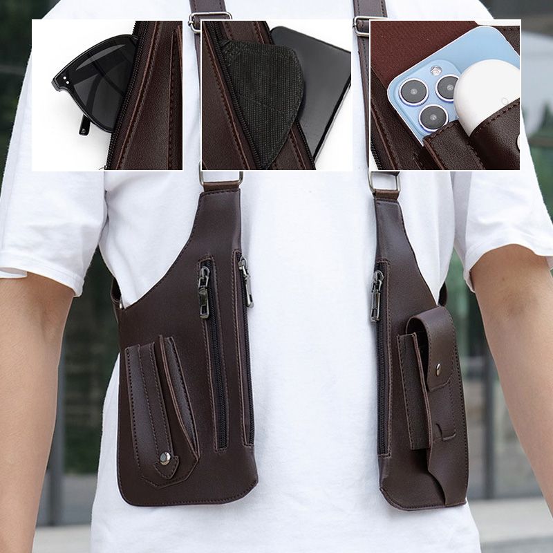 🖤Men's Anti-Theft Multi-Pocket Double-shoulder Tactical Bag
