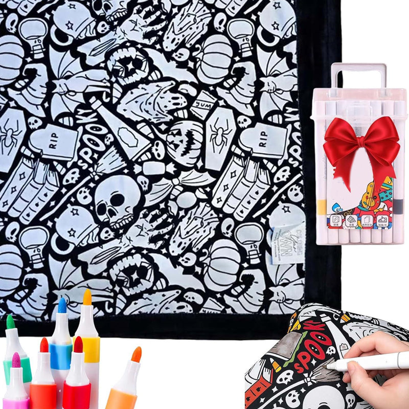 🎨✨DIY Coloring Blanket with Markers