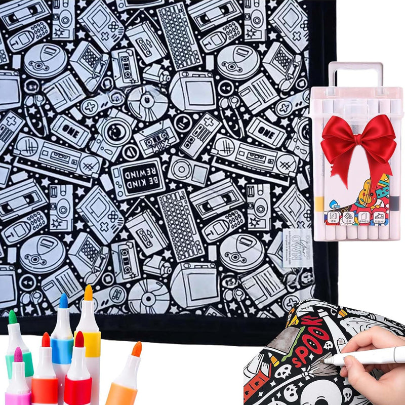 🎨✨DIY Coloring Blanket with Markers