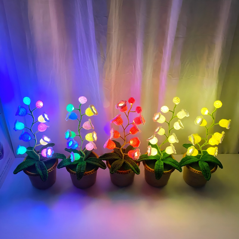 Lily Glow Crochet Lamp