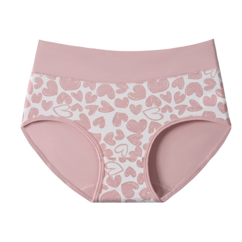 Women's High-Waist Heart Print Briefs