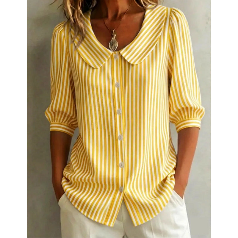 🔥New Arrivals & Special Offers-Summer Commuter Striped Button-Down Shirt