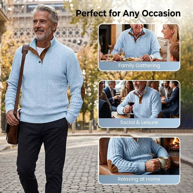 🧥Luxury Comfort | Men‘s Textured Jacquard Sweatshirt | Everyday Essential 🔥