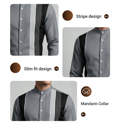 👔 Men's Striped Shirt & Pants 2-Piece Set✨ Effortless Style✨