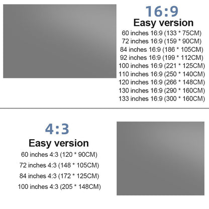 🔥HD Projector Screen 4K Anti Light Foldable