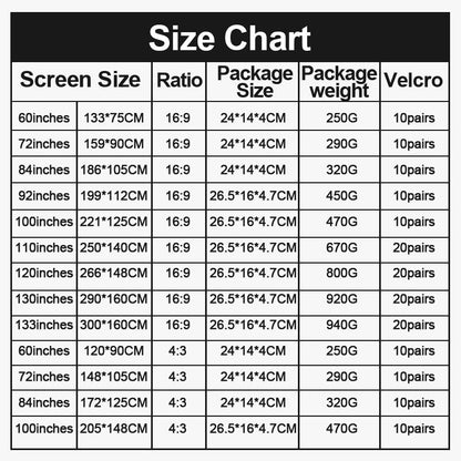 🔥HD Projector Screen 4K Anti Light Foldable