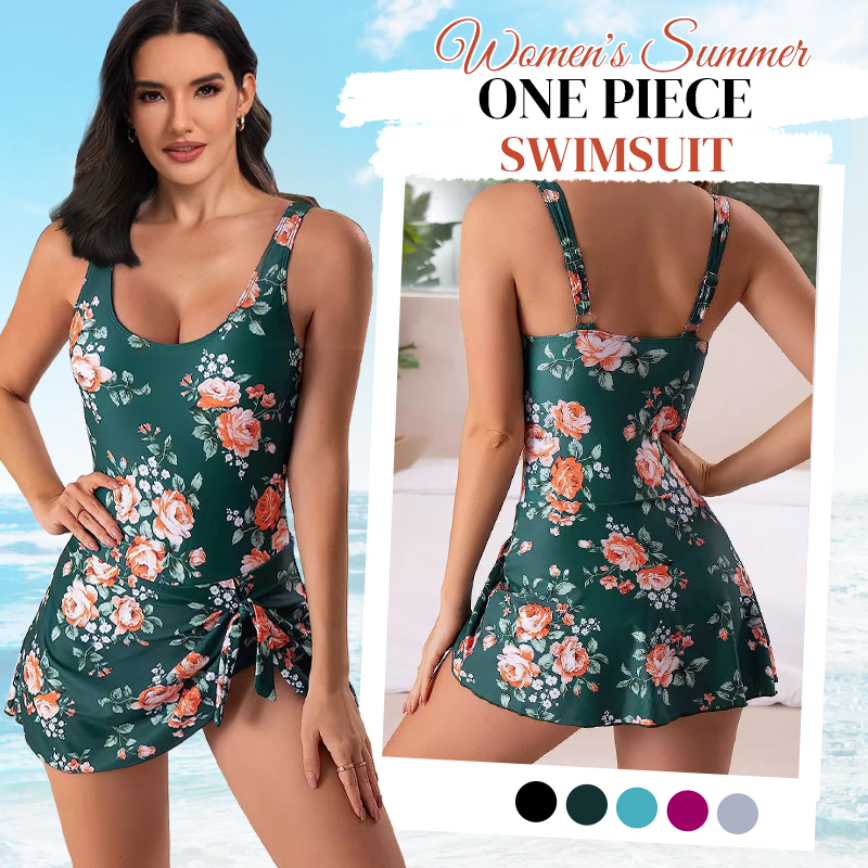 💃Women's One Piece Tummy Control Tie Knot Swimsuit