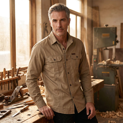 Men's Long Sleeve Cotton Workwear Shirt