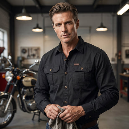 Men's Long Sleeve Cotton Workwear Shirt