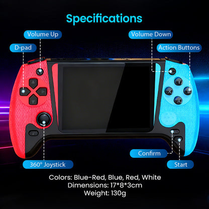 🔥 500-in-1 Large Screen Handheld Classic Game Console