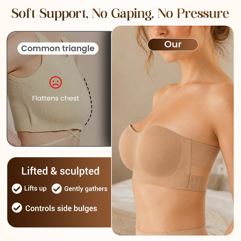💜 BUY 1 GET 1 FREE💜Women's Non-Slip Strapless Wireless Bra with Crossover Side Closure
