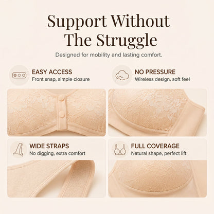 📢📢BIG SALE !!⏰Comfortable Wireless Shaping Front-Fasten Bra