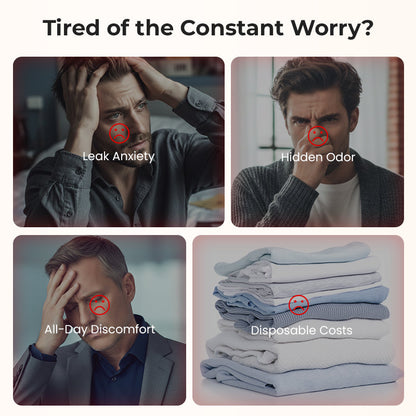 Men's Ultra-Absorbent Incontinence Boxer Briefs