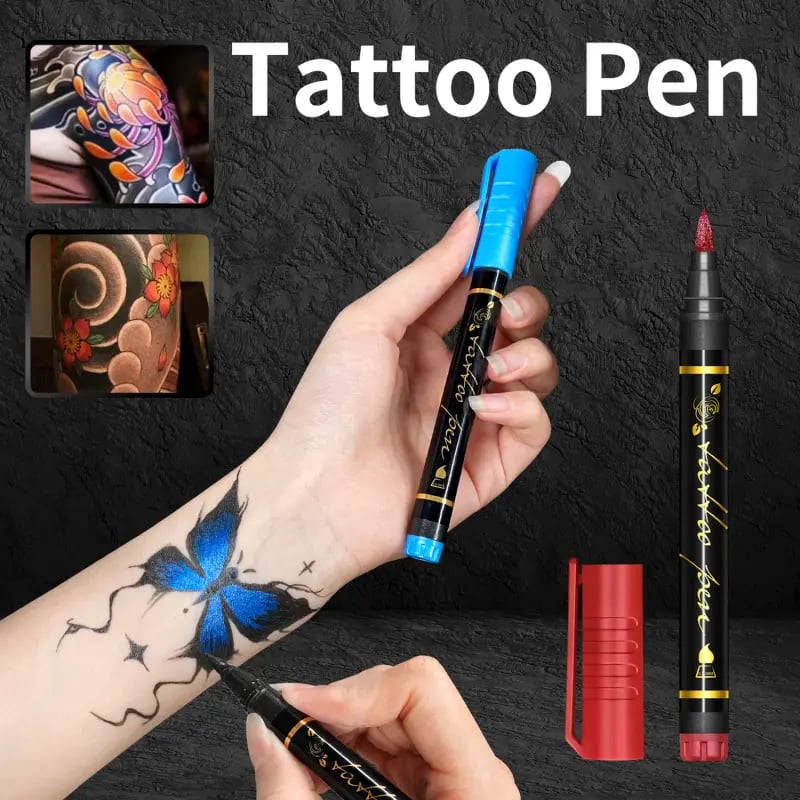 🎨Perfect For Unique Body Art🔥Temporary Tattoo Markers for Skin