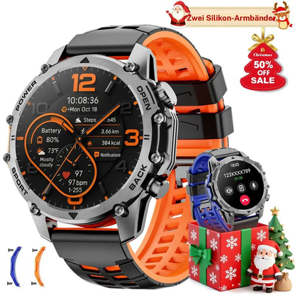 ⌚1.52" HD smartwatch for men – Phone calls and music control – Multiple sports modes – IP68 waterproof – Long battery life