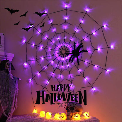 Mintiml® Halloween LED Giant Spider Web Light