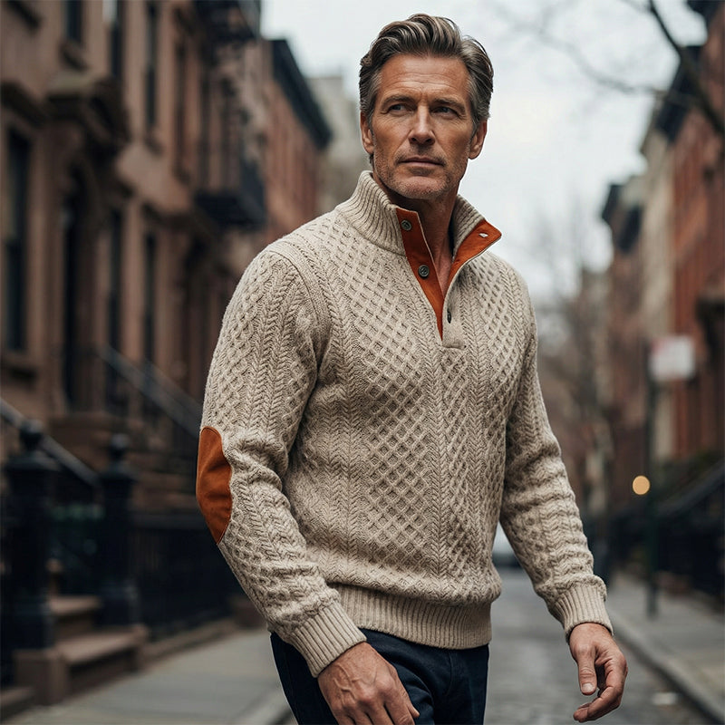 🧥Luxury Comfort | Men‘s Textured Jacquard Sweatshirt | Everyday Essential 🔥