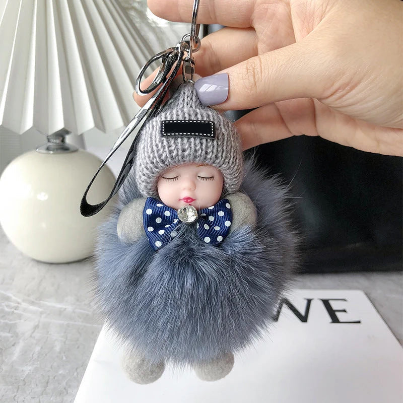 🧸 Soft Plush Doll Keychain