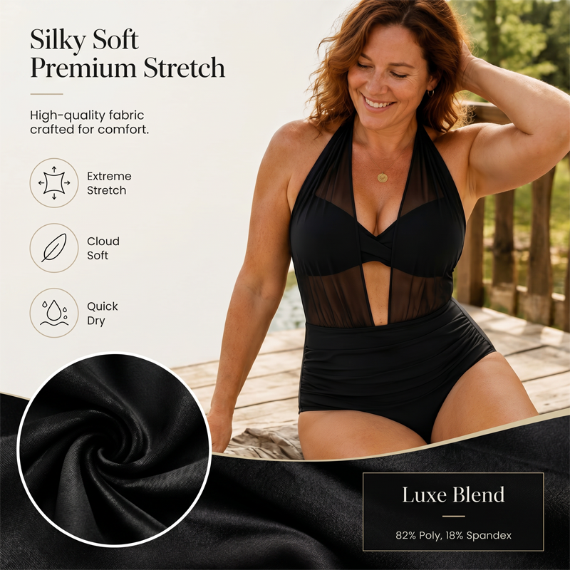 ⏳Time-Limited Special⏰Women's Tummy Control Halter Swimsuit