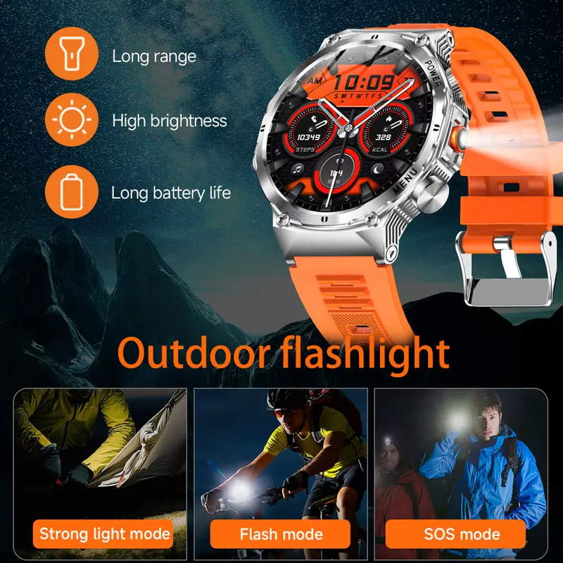 ⌚1.52" HD smartwatch for men – Phone calls and music control – Multiple sports modes – IP68 waterproof – Long battery life