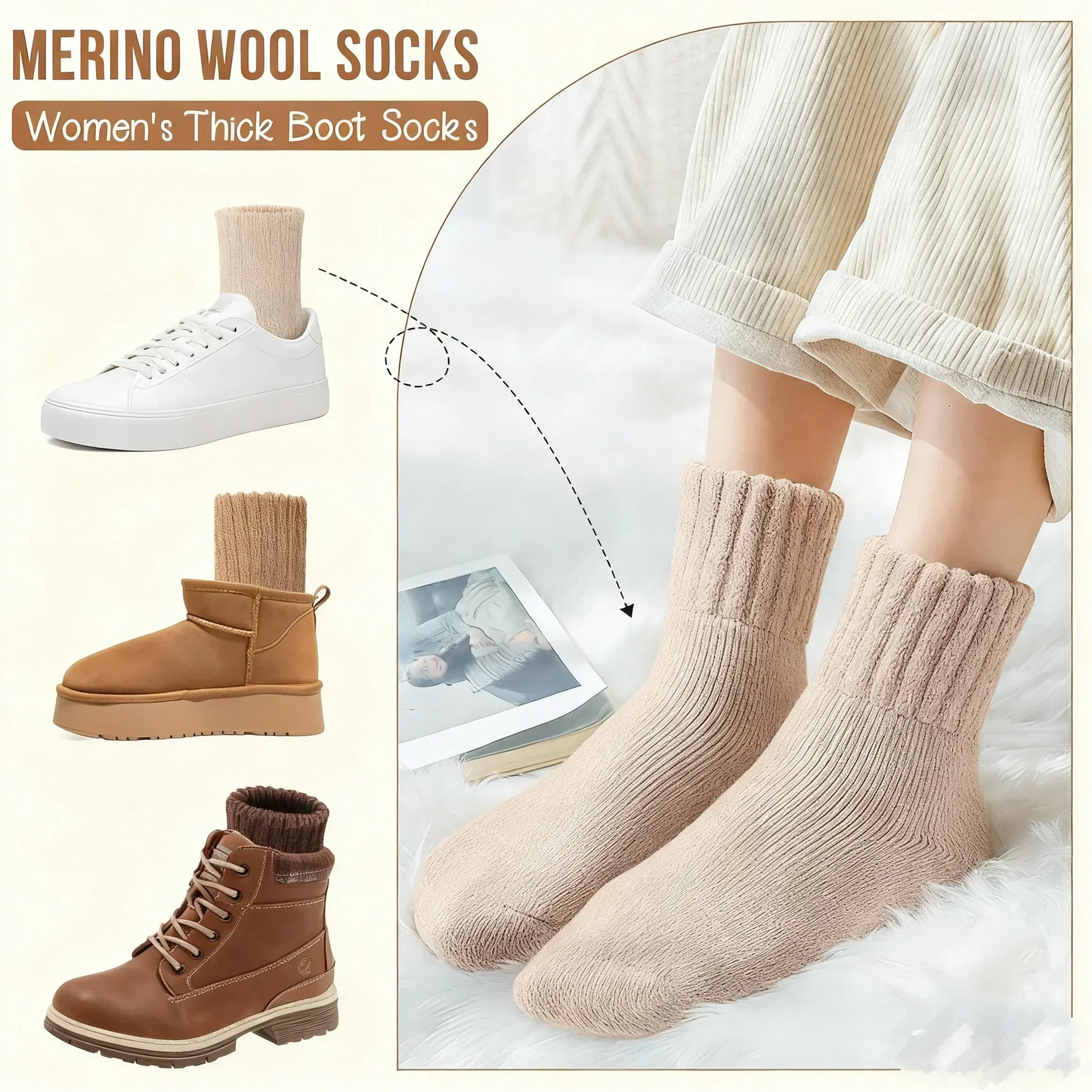 💖 Women's Solid Mid-calf Socks