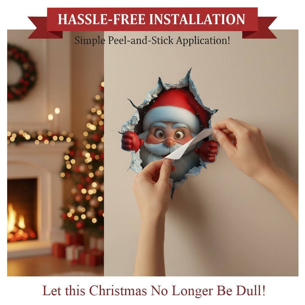 🎅Santa's Surprise 3D Wall Decals