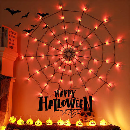 Mintiml® Halloween LED Giant Spider Web Light