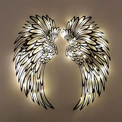 🌟🌟Angel Wings Wall Art In Metal With LED Lights