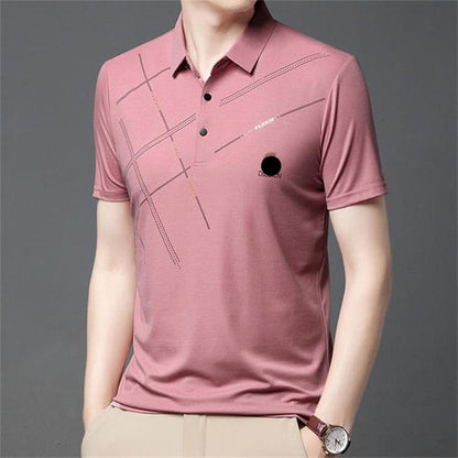 Men's Ice Silk Stretch Shirt – Waterproof, Quick-Dry & Eco-Friendly – Cool Breathable Tech Fabric Shirt 🌿