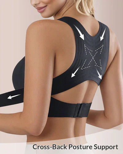 ⚡Front Closure Cross-Back Wireless Posture Bra