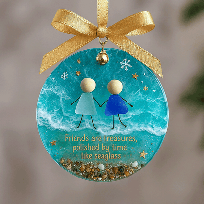 🌊🎁Friendship Sea Glass Christmas Ornament🎄