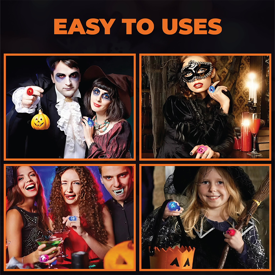 🔥 LAST DAY PROMOTION - 50%OFF 🎃👻 LED Light Halloween Glowing Ring (50pcs set)😍