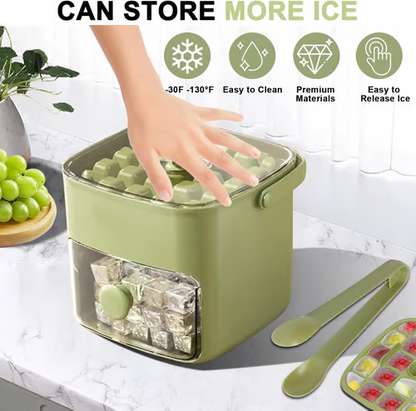 Portable Ice Maker with Lid and Storage Box🧊