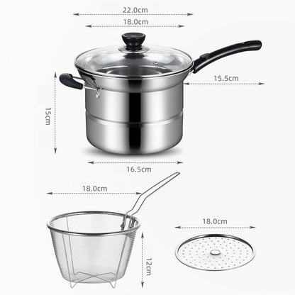 Multipurpose Stainless Steel Saucepan-🎁