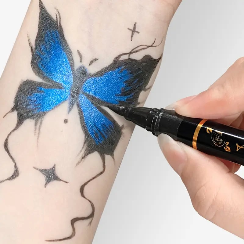 🎨Perfect For Unique Body Art🔥Temporary Tattoo Markers for Skin