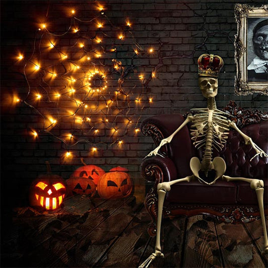 Mintiml® Halloween LED Giant Spider Web Light