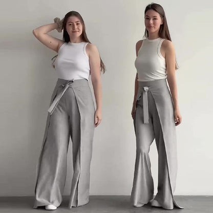 🔥Summer Sale🔥Women's Tie Knot Wide Leg Pants