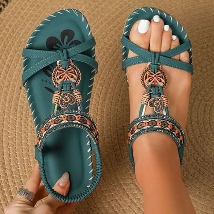 💎 Bohemian Orthopedic Sandals – Arch Support, Non-Slip Sole & Barefoot Comfort for All-Day Wear 🌈👣