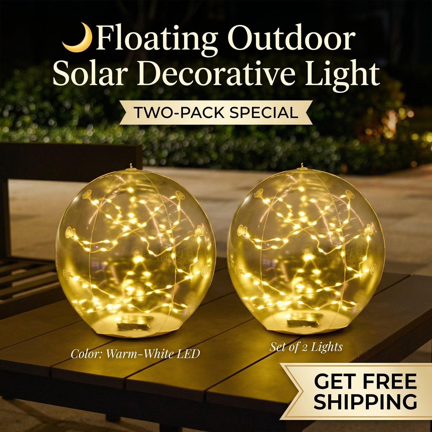 💕Floating Outdoor Solar Decorative Light🌙