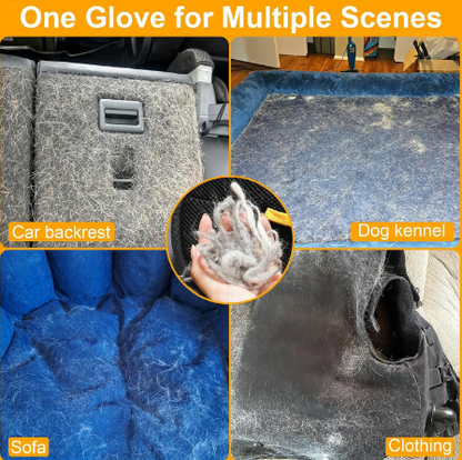 🔥BUY 1 GET 1 FREE🔥🐾🧤 Pet Hair Remover Electrostatic Gloves – Double-Sided Efficient, Soft Silicone & Washable Reusable (Versatile Home+Car)!