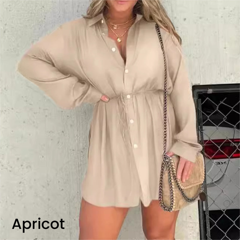 2024 New Year Hot Sale🔥Women's Solid Color Long Sleeve Shirt Suit-10