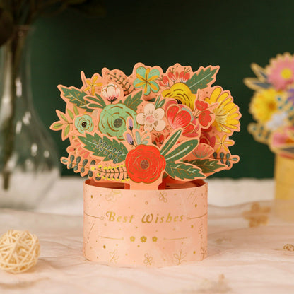 3D Flower Standing Greeting Cards（Give mom the unique love that blooms like a flower）