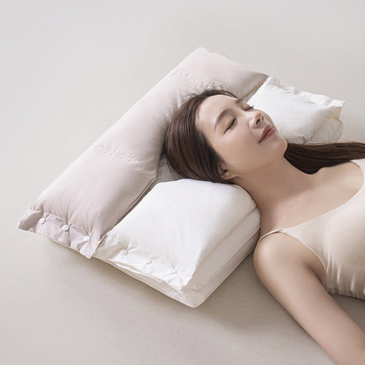 Soft and Hard Dual-Zone Neck Support Pillow