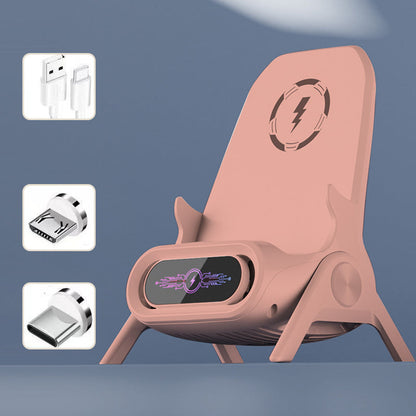 ✨ Wireless Fast Charger Phone Stand - 15W Quick Charge & Adjustable Viewing Angles, Compatible with All Qi-Enabled Devices ⚡