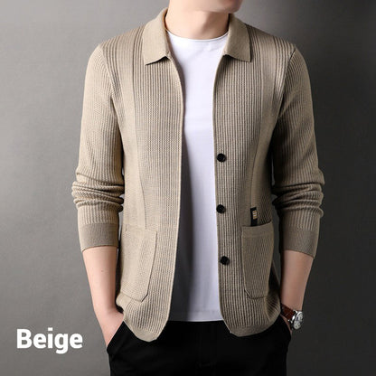 🍂Seasonal Specials❄️Men's Lapel Knitted Long Sleeve Coat