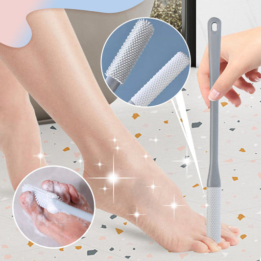 Long Handle Silicone Removable Toe Cleaning Brush