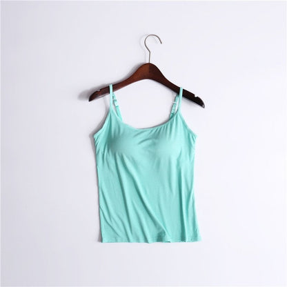🔥Summer Sale - Stretch Cotton Camisole Built-in Bra
