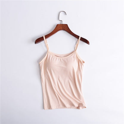 🔥Summer Sale - Stretch Cotton Camisole Built-in Bra