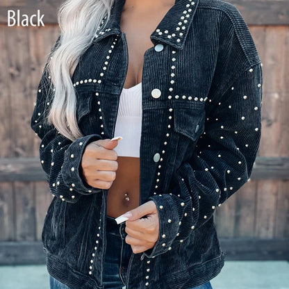 🌷Hot Sale 50% OFF🌷Casual Long Sleeve Button-Down Jacket with Pockets