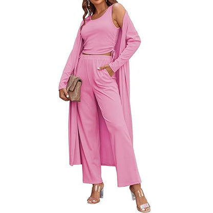 🔥Women’s Solid Color Casual 3-Piece Set